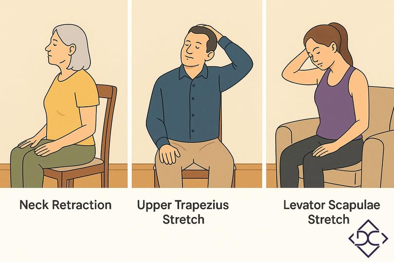 การออกกำลังกายเพื่อป้องกันอาการ ปวดคอ – ตึงต้นคอ – คอแข็งหมุนไม่สุด