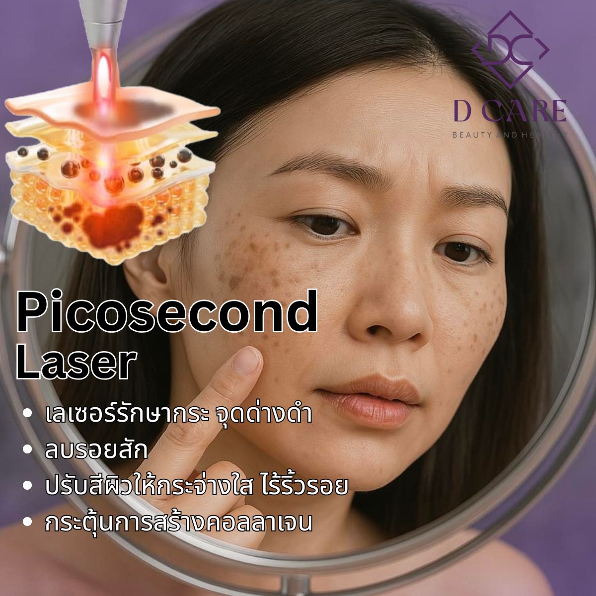 Picosecond Laser : รักษาหลุมสิว กำจัดฝ้า กระ จุดด่างดำ